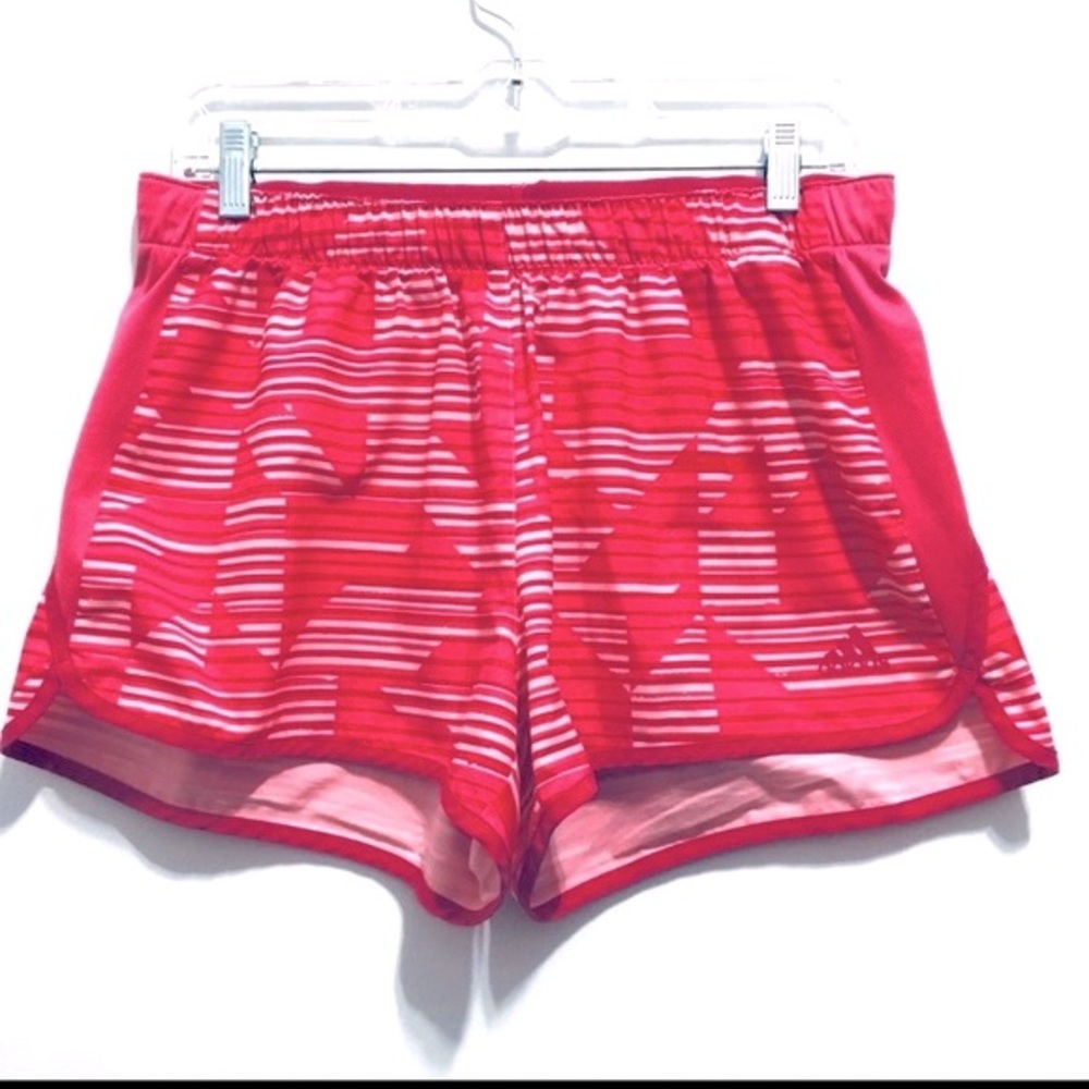 Adidas Women’s Pink Striped Climalite Climacool Athletic Shorts